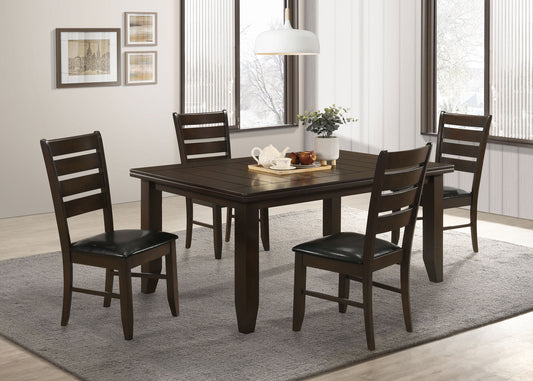 Dalila 5-piece Rectangular Dining Table Set Cappuccino