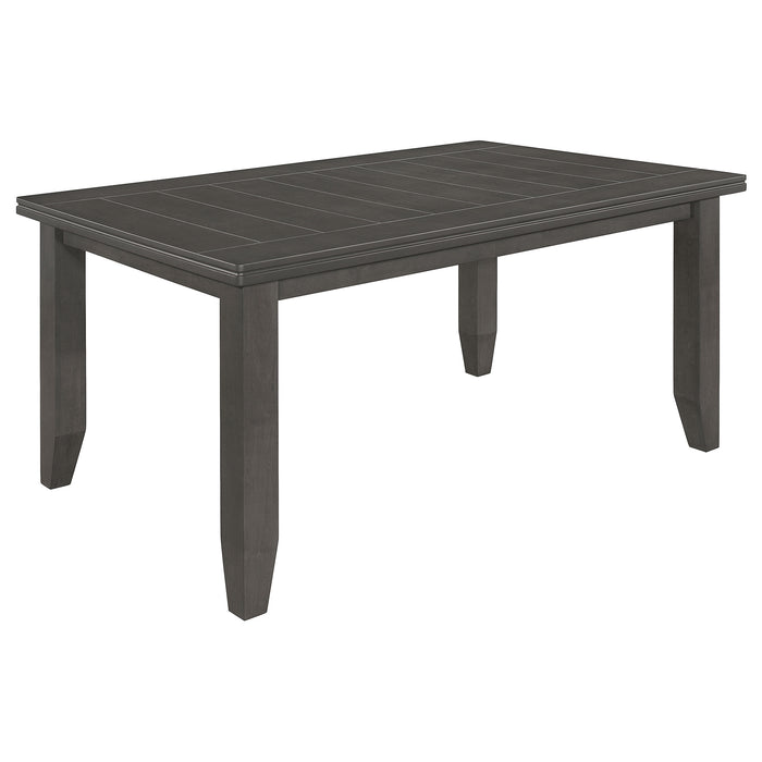 Dalila 6-piece Rectangular Dining Table Set Dark Grey