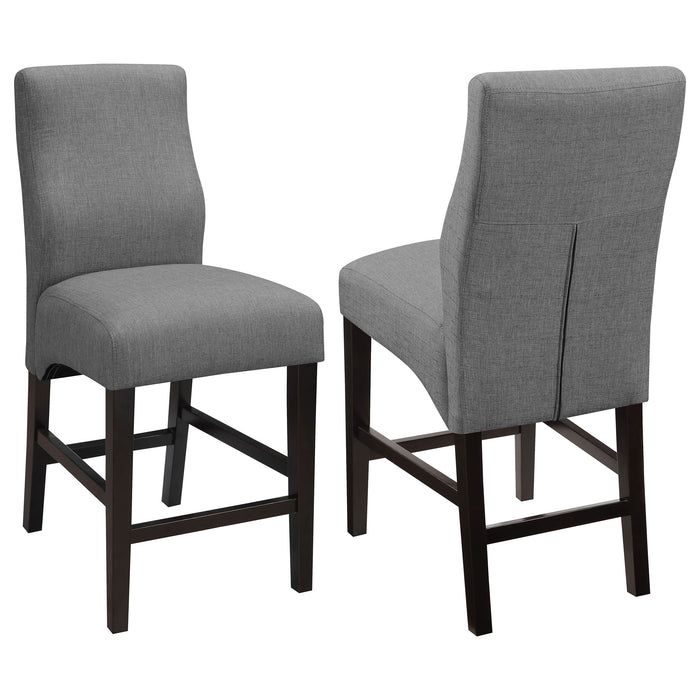 Mulberry Fabric Upholstered Counter Chair Grey (Set of 2)