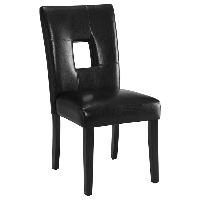 Shannon Upholstered Dining Side Chair Black (Set of 2)