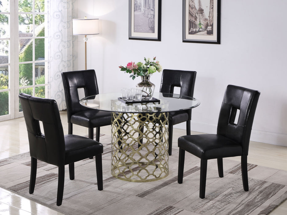 Shannon Upholstered Dining Side Chair Black (Set of 2)