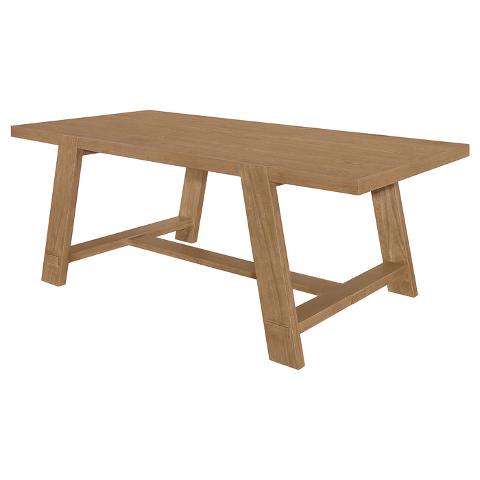 Sharon Rectangular 84-inch Wood Trestle Dining Table Brown