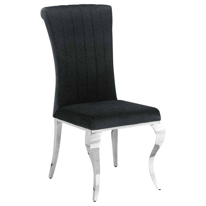 Betty Velvet Upholstered Dining Side Chair Black (Set of 4)
