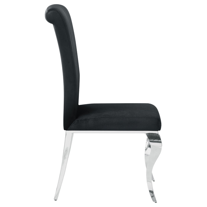 Betty Velvet Upholstered Dining Side Chair Black (Set of 4)