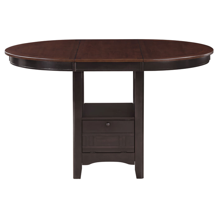 Lavon Oval 60-inch Extension Counter Dining Table Chestnut