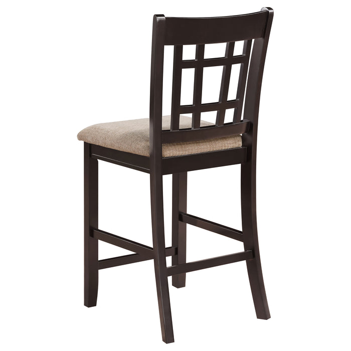 Lavon Wood Counter Chair Tan and Espresso (Set of 2)