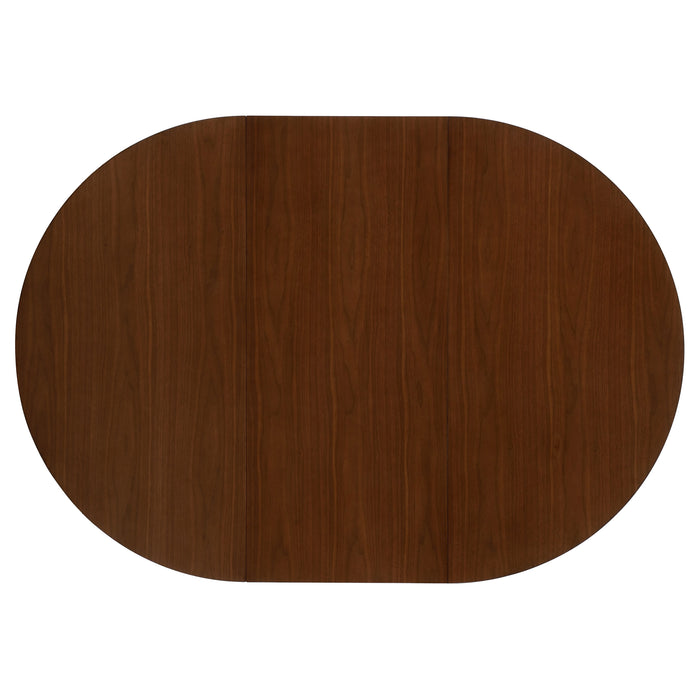Jedda 5-piece Oval Dining Table Set Dark Walnut