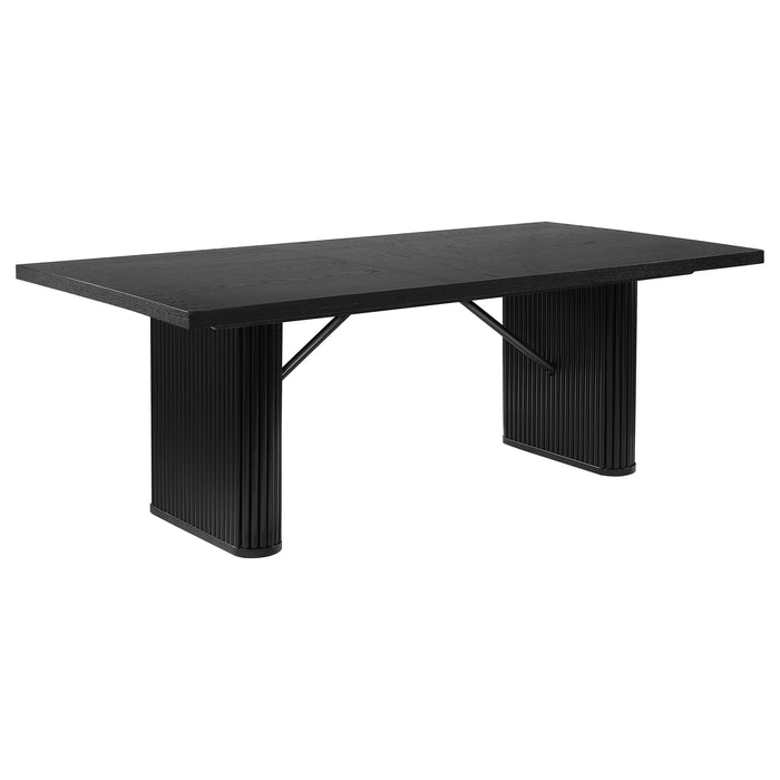 Catherine 5-piece Rectangular Dining Table Set Black