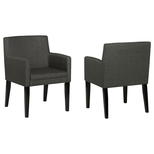 Catherine Upholstered Dining Arm Chair Grey (Set of 2)