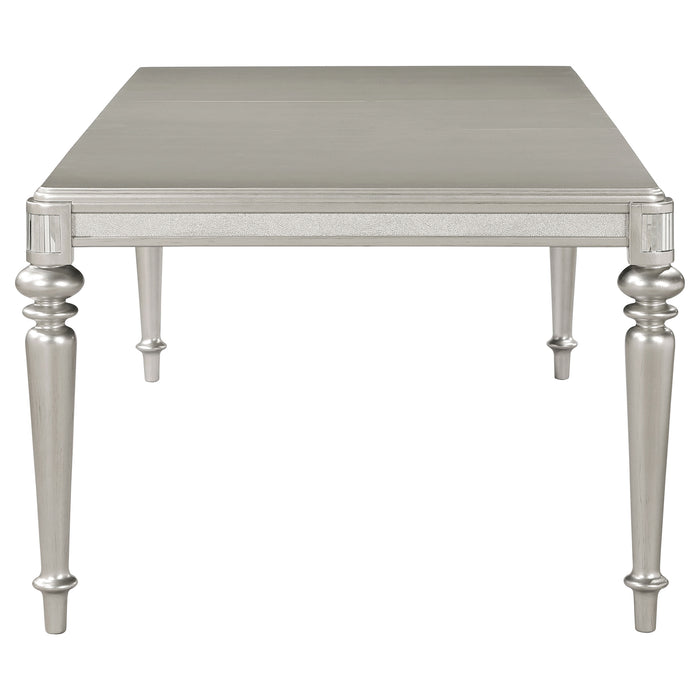 Bling Game 86-inch Extension Dining Table Metallic Platinum