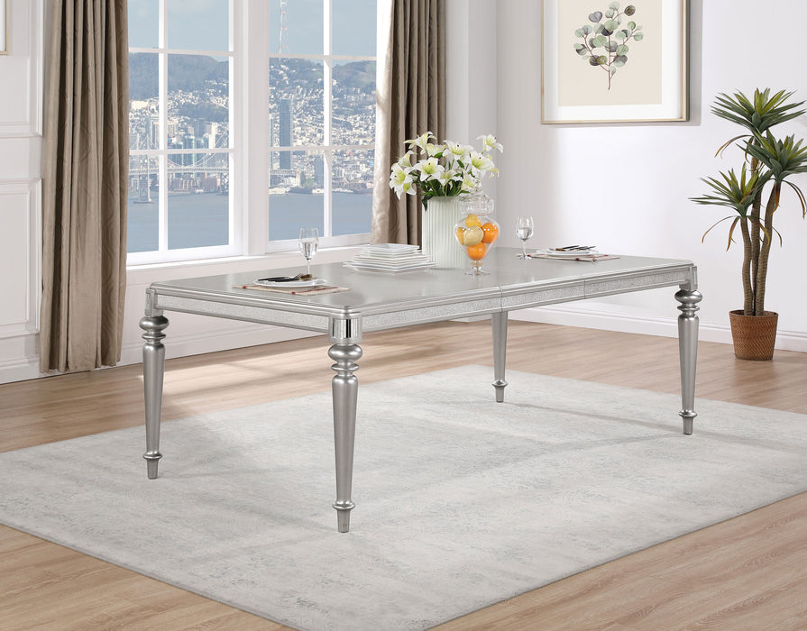 Bling Game 86-inch Extension Dining Table Metallic Platinum