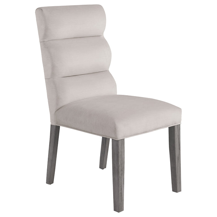 Carla Velvet Upholstered Dining Side Chair Stone (Set of 2)