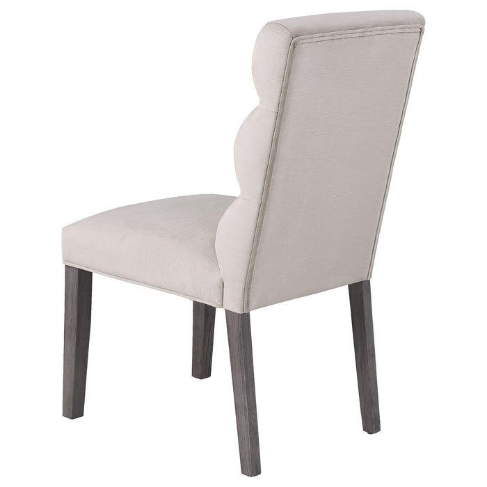 Carla Velvet Upholstered Dining Side Chair Stone (Set of 2)
