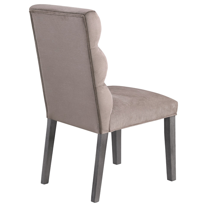 Carla Velvet Upholstered Dining Side Chair Ash (Set of 2)