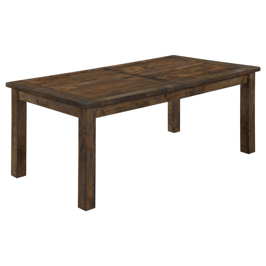 Coleman Rectangular 79-inch Dining Table Rustic Golden Brown