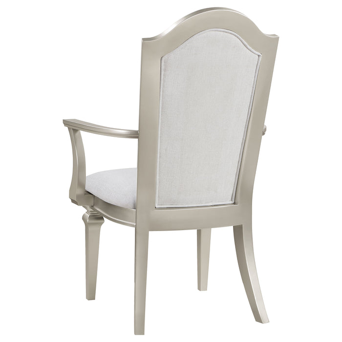 Evangeline Wood Dining Arm Chair Silver Oak (Set of 2)