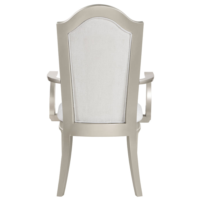 Evangeline Wood Dining Arm Chair Silver Oak (Set of 2)