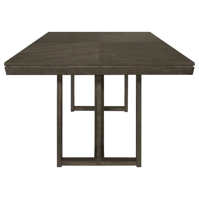 Kelly 5-piece Rectangular Dining Table Set Dark Grey