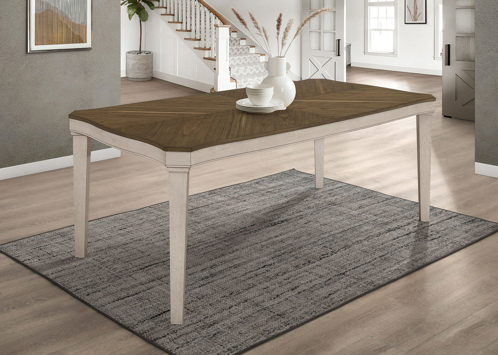 Ronnie Rectangular 79-inch Wood Dining Table Rustic Cream
