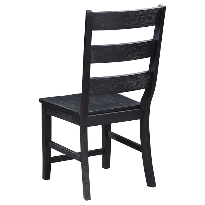 Newport 5-piece Rectangular Trestle Dining Table Set Black