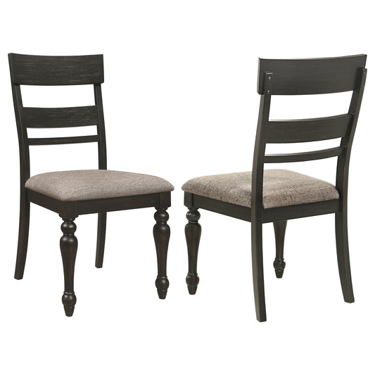 Bridget Wood Dining Side Chair Charcoal (Set of 2)