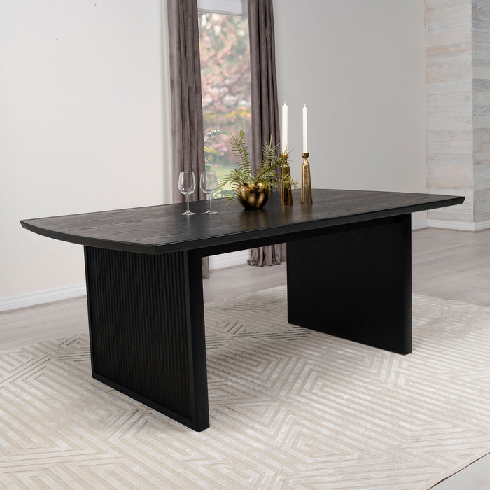 Brookmead 100-inch Extension Leaf Dining Table Black