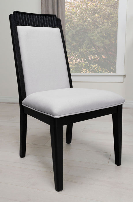 Brookmead Wood Dining Side Chair Ivory and Black (Set of 2)
