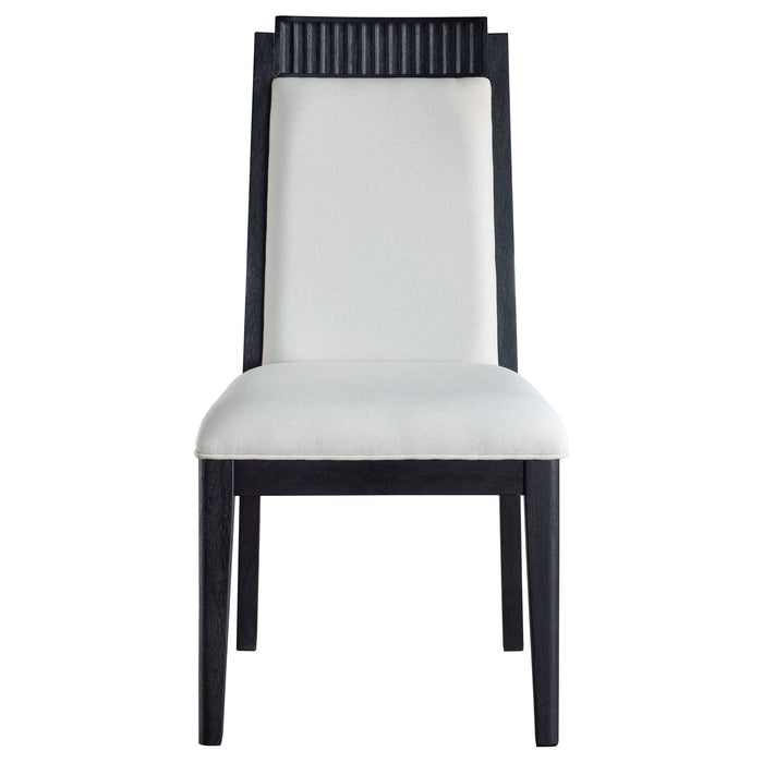 Brookmead Wood Dining Side Chair Ivory and Black (Set of 2)