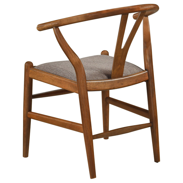 Dinah Wood Wishbone Dining Side Chair Walnut (Set of 2)