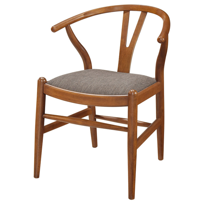 Dinah Wood Wishbone Dining Side Chair Walnut (Set of 2)