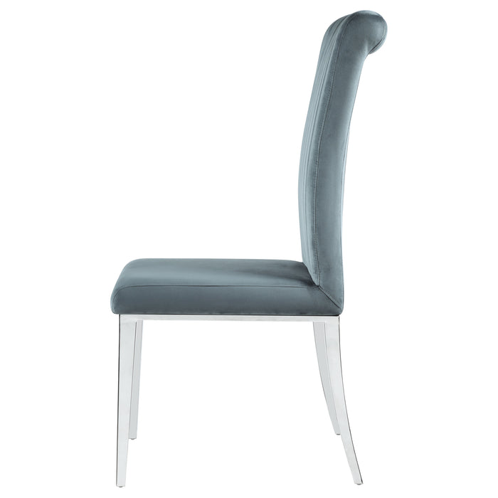 Beaufort Upholstered Dining Side Chair Steel Grey (Set of 2)
