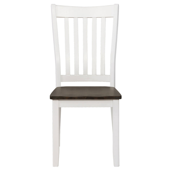 Kingman Wood Dining Side Chair Distressed White (Set of 2)