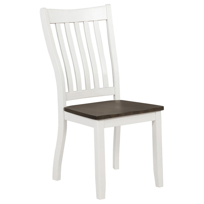 Kingman Wood Dining Side Chair Distressed White (Set of 2)