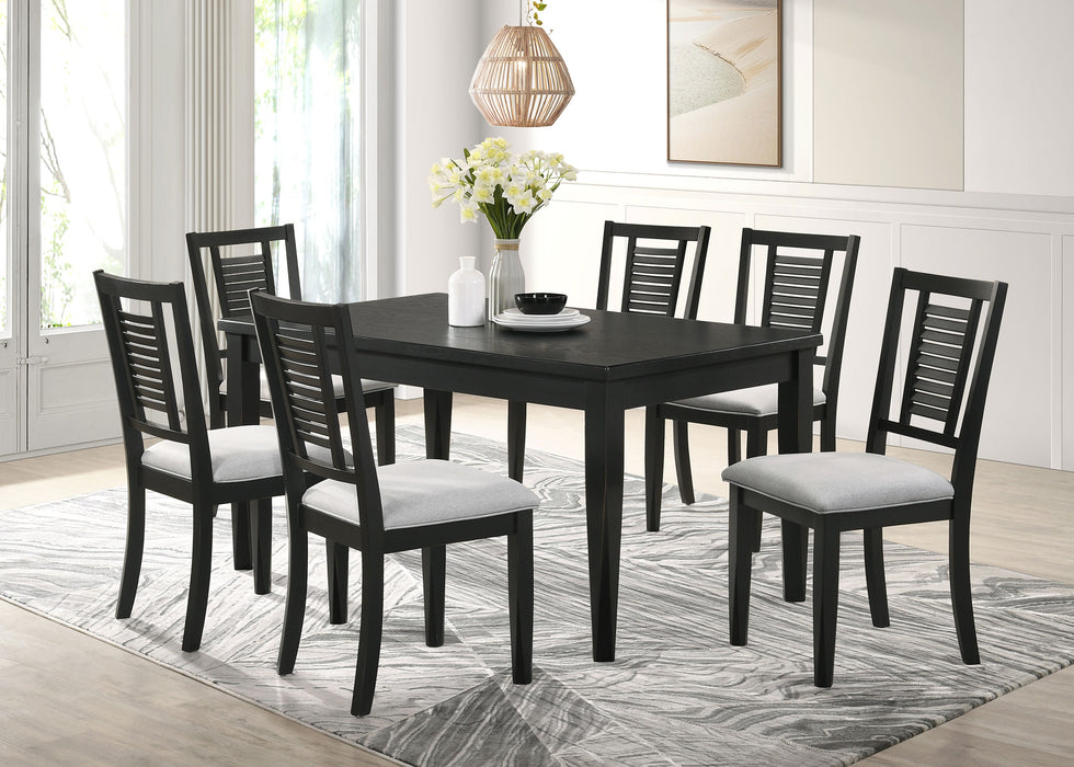 Appleton Rectangular 59-inch Dining Table Washed Black