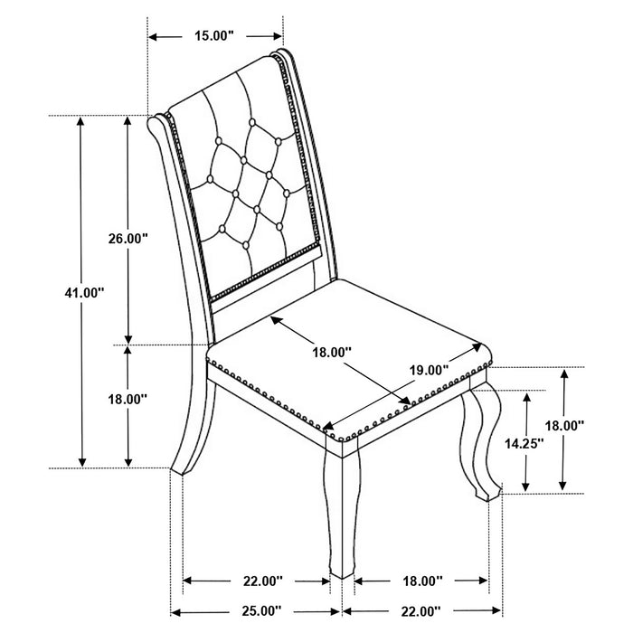Brockway Upholstered Dining Chair Barley Brown (Set of 2)