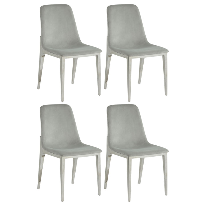Irene Upholstered Dining Side Chair Light Grey (Set of 4)