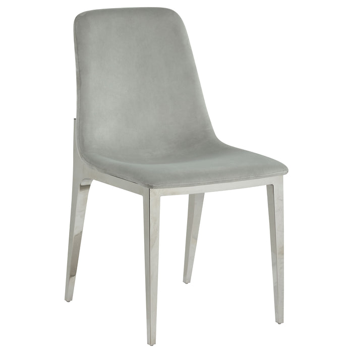 Irene Upholstered Dining Side Chair Light Grey (Set of 4)