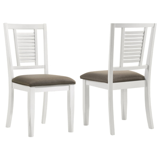 Appleton Wood Dining Side Chair Distressed White (Set of 2)