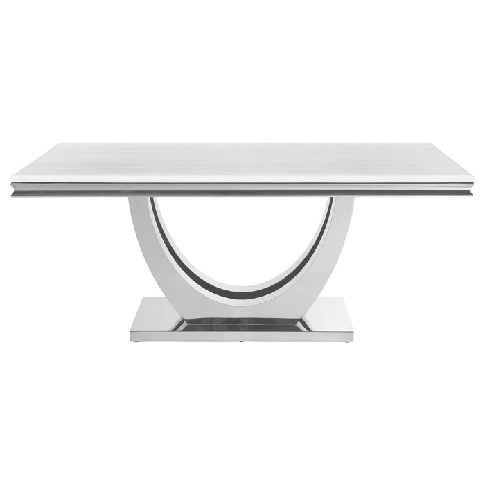Kerwin 5-piece Rectangular Dining Table Set Grey and Chrome