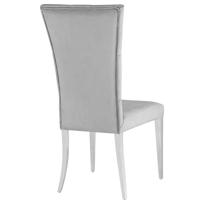 Kerwin Velvet Upholstered Dining Side Chair Grey (Set of 2)
