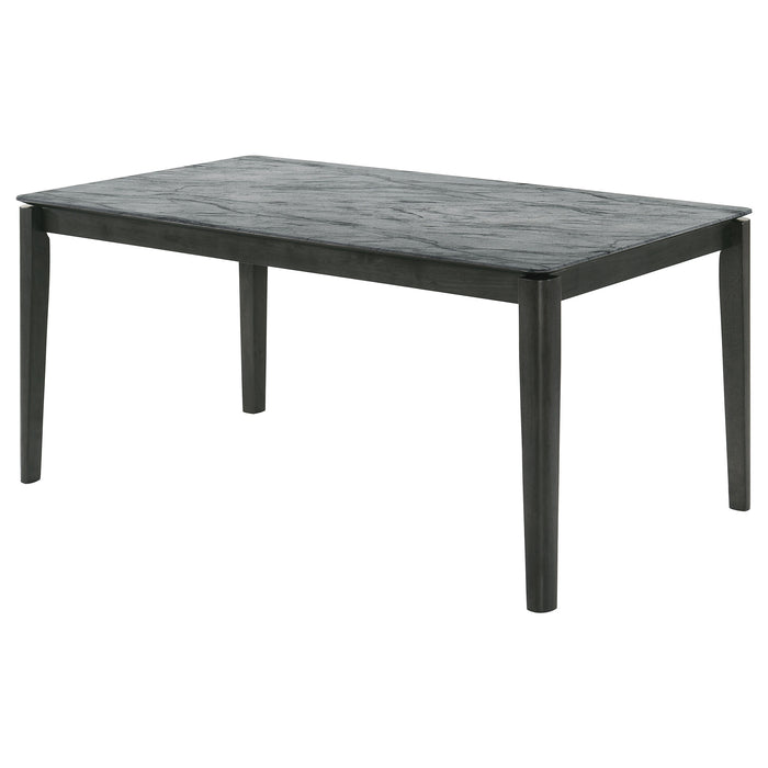 Stevie Rectangular 63-inch Faux Marble Dining Table Grey