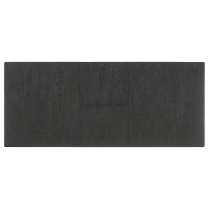 Jakob Rectangular 83-inch Extension Leaf Dining Table Black