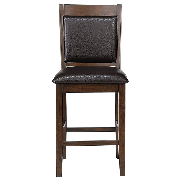 Dewey Upholstered Counter Chair Walnut (Set of 2)