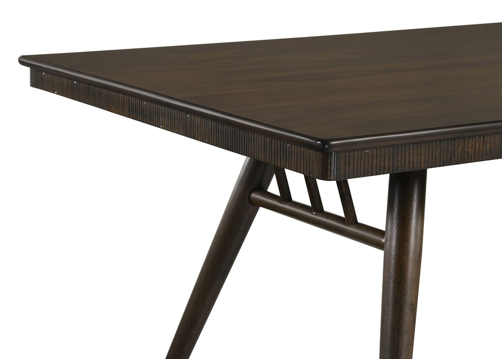 Wes Rectangular 80-inch Wood Dining Table Dark Walnut