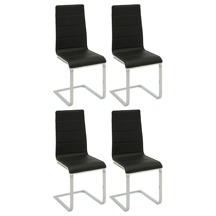 Broderick Upholstered Dining Side Chair Black (Set of 4)