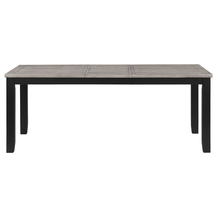 Elodie Rectangular 78-inch Extension Leaf Dining Table Black