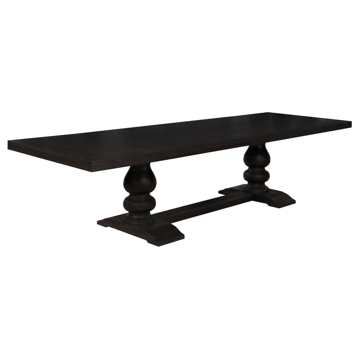 Phelps 5-piece Rectangular Dining Table Set Distressed Noir