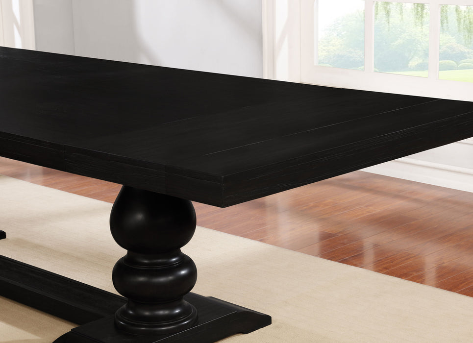 Phelps 7-piece Rectangular Dining Table Set Distressed Noir