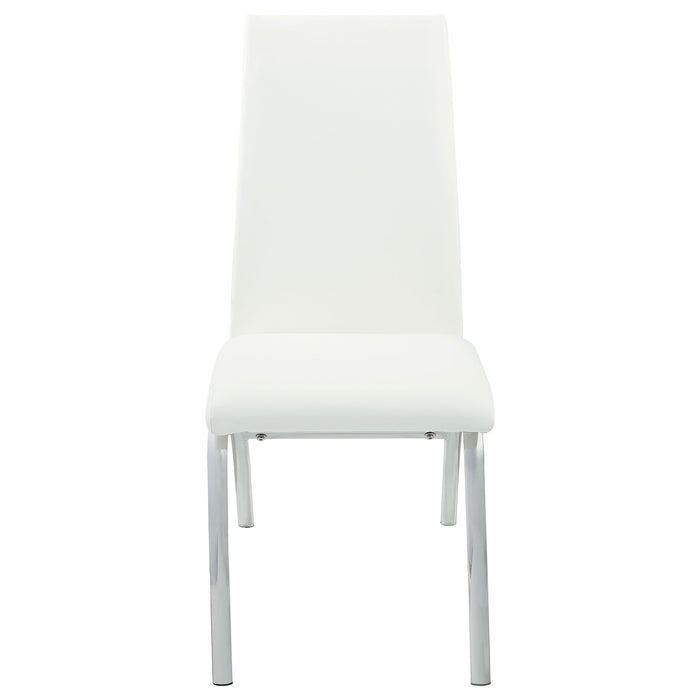 Bishop Upholstered Dining Side Chair White (Set of 2)