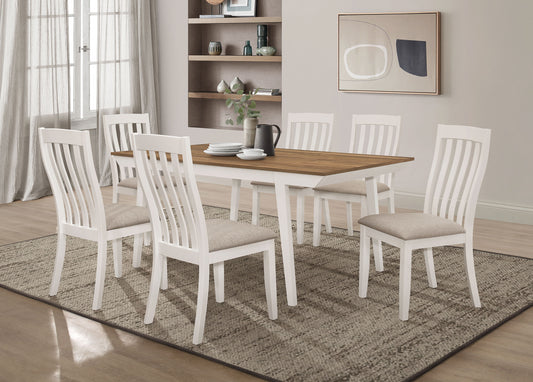 Nogales 7-piece Rectangular Dining Table Set Off White